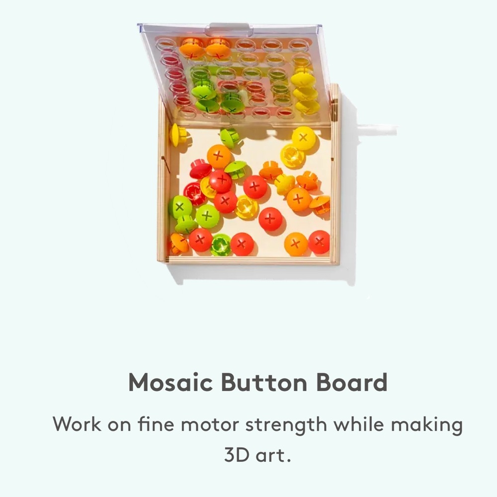 Lovevery Mosaic Button Board for fine motor skills